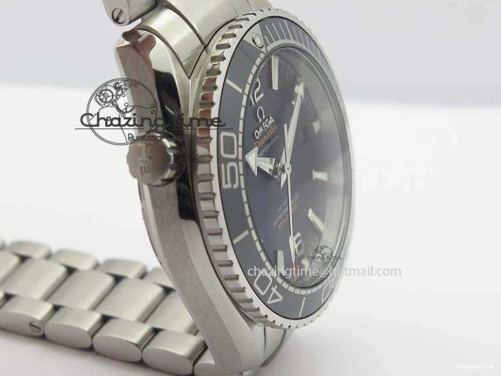 0710 Planet Ocean 2016 43.5mm SS Black Bezel BP 1:1 Best Edition Black Dial On SS Bracelet A GoodFit 8195